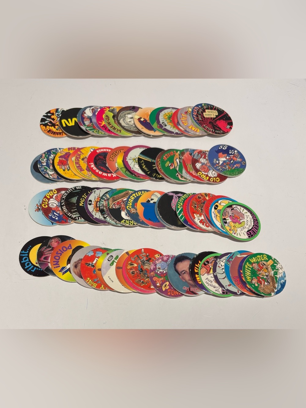 POG & Other Milk Cap Collection - Lot of 80 Random POGS Vintage 1990’s GUC